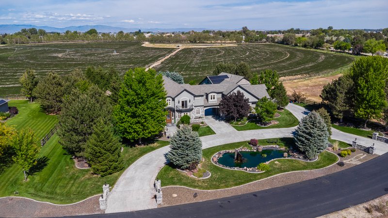 Aerial of driveway